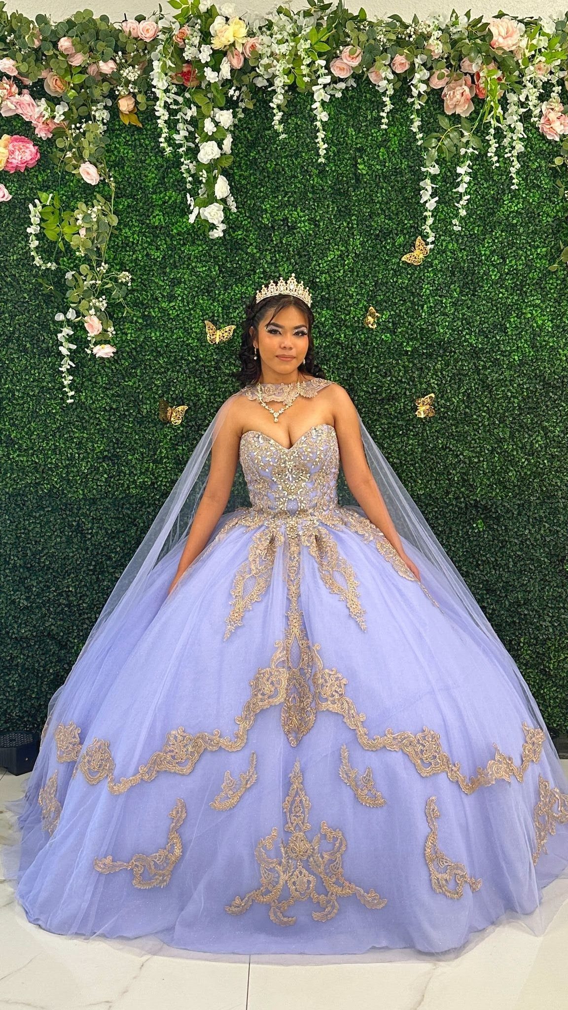 Debutant celebrating with friends and family.