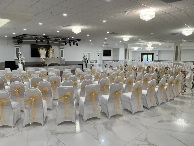 Chairs Around Stage at M&N Event Hall.