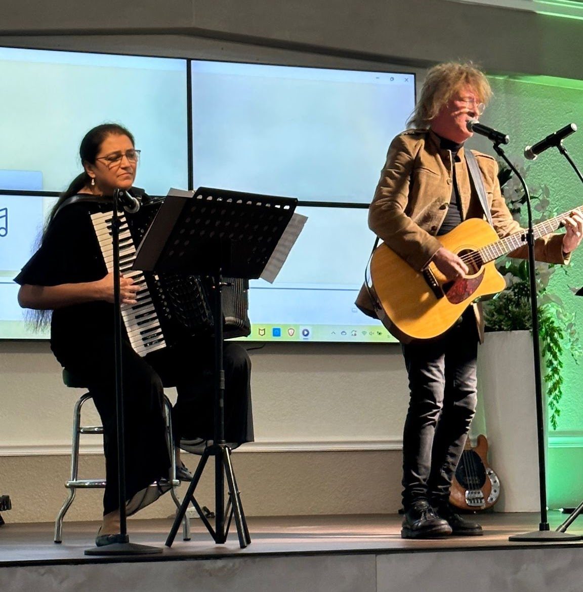 Musician performing live at the event.