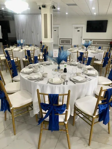 Table Set Blue 2 at M&N Event Hall.