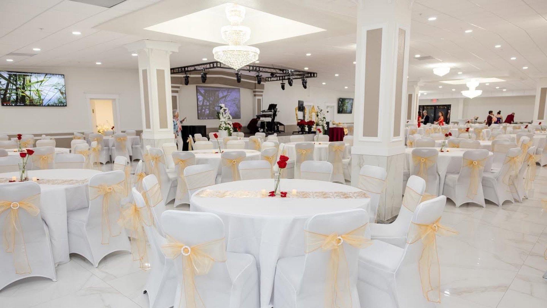 The grand ballroom inside M and N Event Hall